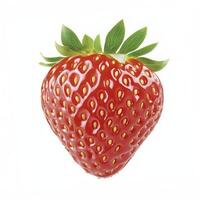 Fresh strawberry isolated on white background with clipping path photo