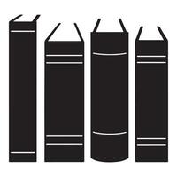 Opened Book With Clipart Silhouette And Beautiful Open Logo Style Objects For Education or literature is Shown isolated vector
