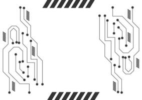 Black circuit board, network technology on a white background. vector