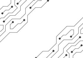 Black circuit board, network technology on a white background. Copyspace. vector