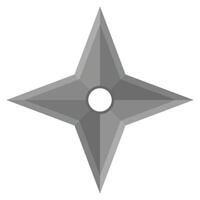 Flat icon of shuriken isolated on white background. vector