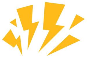 Lightning bolt isolated on white background. vector