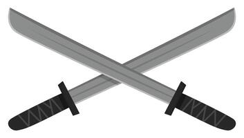 Swords crossed icon isolated on white background. vector