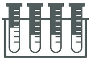 Test tube experiment laboratory flat icon isolated on white background. vector