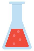 Chemical test tube flat icon isolated on white background. vector