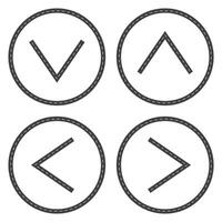 Arrow icon collection isolated on white background. vector