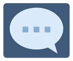 Chat icon in trendy flat design isolated on white background. vector