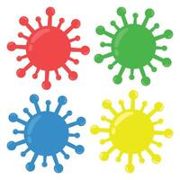 Virus icon set isolated on white background. vector