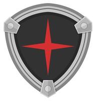 Security shield icon isolated on white background. vector