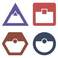 Geometric shapes isolated on white background. vector