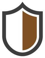 Shield icon in trendy flat style isolated on white background. vector