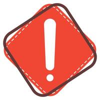 Hazard warning attention exclamation icon isolated on white background. vector