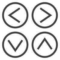 Arrow up, down, left, right icon up down left right buttons isolated on white background. vector