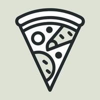 Pizza Slice Icon Simple Illustration vector