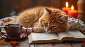 Napping Cat Reading Bookmark Napping Cat Reading Bookmark