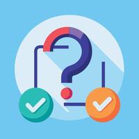 Problem Solving Process Illustrated With Question Mark vector