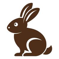 Simple Brown Rabbit Animal Design vector