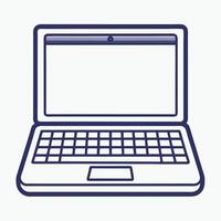 Laptop Outline Illustration Design vector