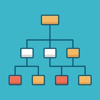 Hierarchy Diagram Flat Illustration Chart vector