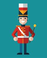 Flat Illustration Of Smiling Toy Soldier vector