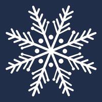 Simple White Snowflake Illustration Design vector