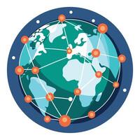 Global Network Connection Communication Concept Illustration vector