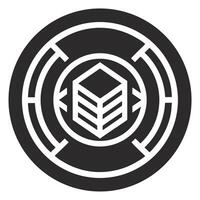 Abstract Cube In A Circular Maze vector