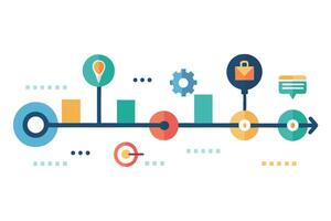 Business Process Timeline Illustration Diagram vector