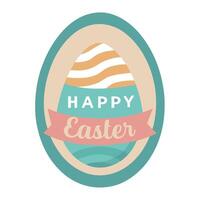 Pastel Happy Easter Egg Icon Graphic vector