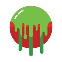Dripping Slime On A Red Sphere vector