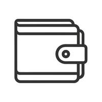 Minimalist Outline Of A Wallet Icon vector