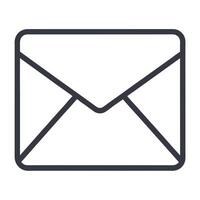 Minimalistic Email Envelope Outline Icon vector