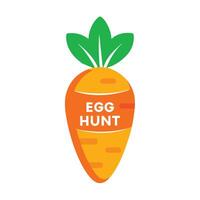 Easter Egg Hunt Carrot Design vector