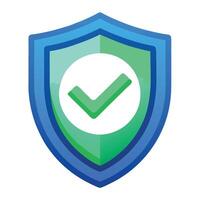 Security Shield With Check Mark Icon vector