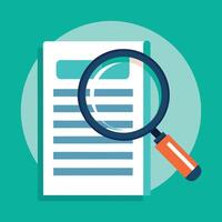 Document With Magnifying Glass Business Concept vector