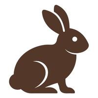 Simple Brown Rabbit Illustration Design vector