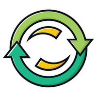 Circular Arrows For Rotation Concept Design vector