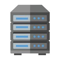 Isolated Flat Server Stack Illustration vector
