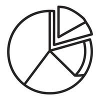 Pie Chart Graph Outline Illustration vector