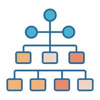 Hierarchical Organization Chart Business Structure Diagram vector