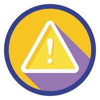 Yellow Circle With Exclamation Point Triangle Icon vector