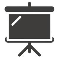 Presentation Screen Icon Flat Design vector
