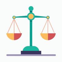Flat Design Of A Balance Scale vector