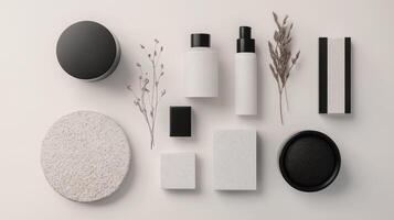 Various items including a black and white round object photo