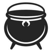 Black Cauldron Simple Graphic Element vector