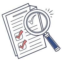 Checklist Magnifying Glass Verification Illustration vector