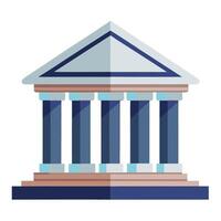 Simple Column Building Architecture Design vector