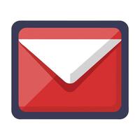 Red Email Envelope Message Design vector