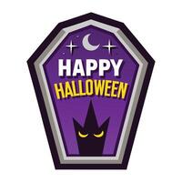 Coffin Shape Happy Halloween Graphic vector