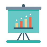 Presentation Board With Growing Chart Display vector